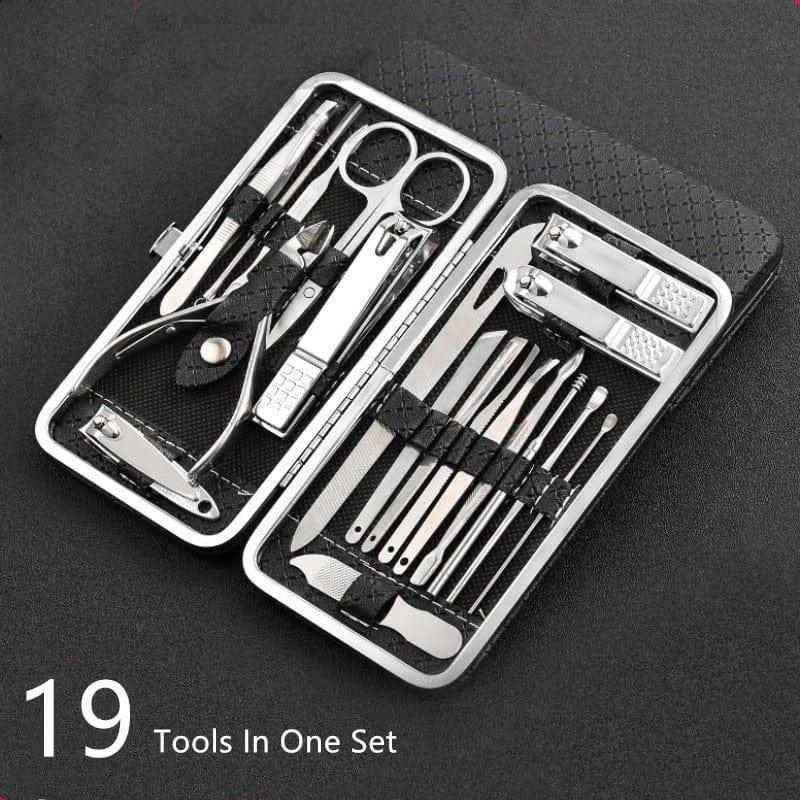 Thermabuild | 19 in 1 Stainless Steel Manicure set Nail clipper Kit