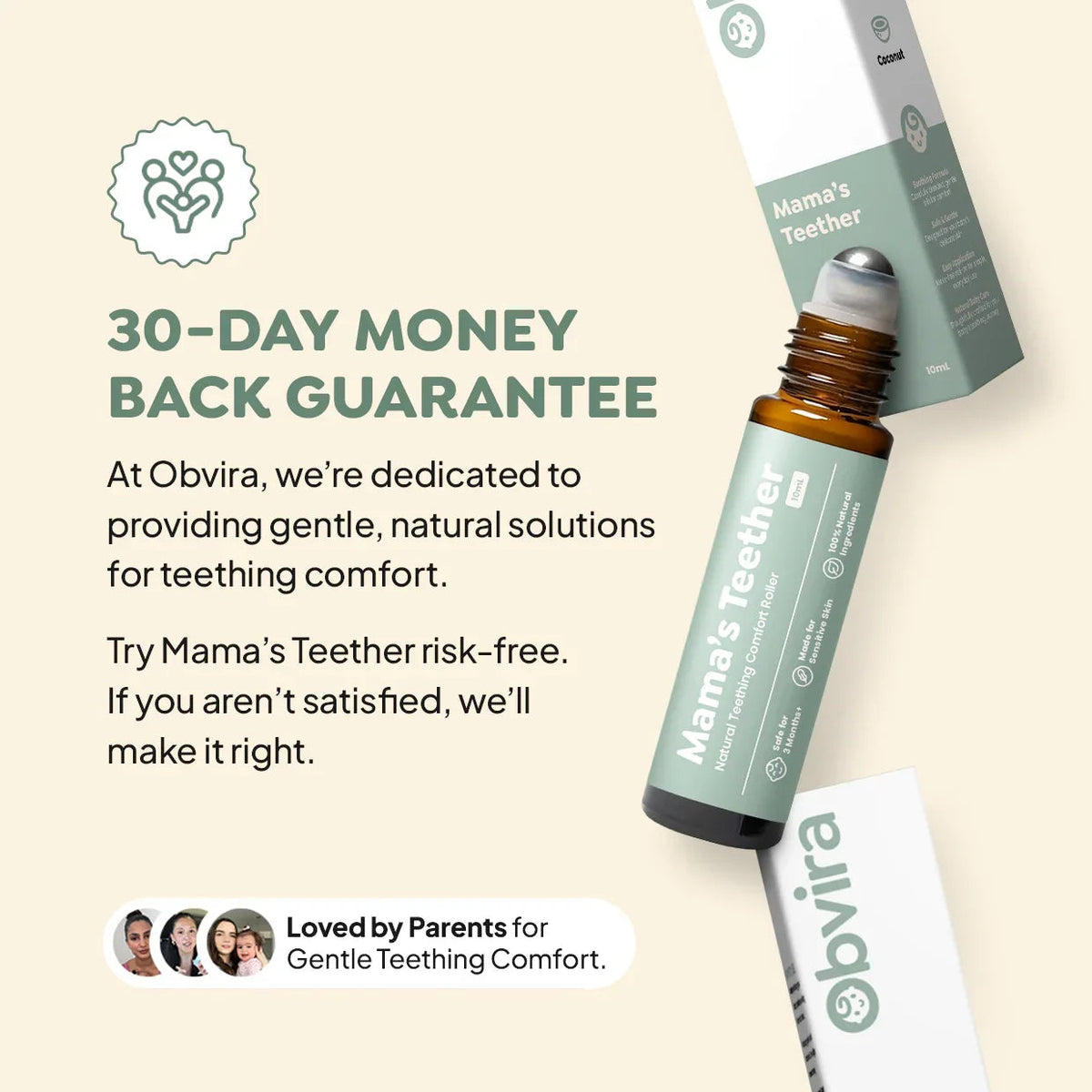 Thermabuild | Natural Baby Teething Roller with Roman Chamomile and Lavender - Soothing Essential Oil Topical Blend for Infants 3 Months and Up