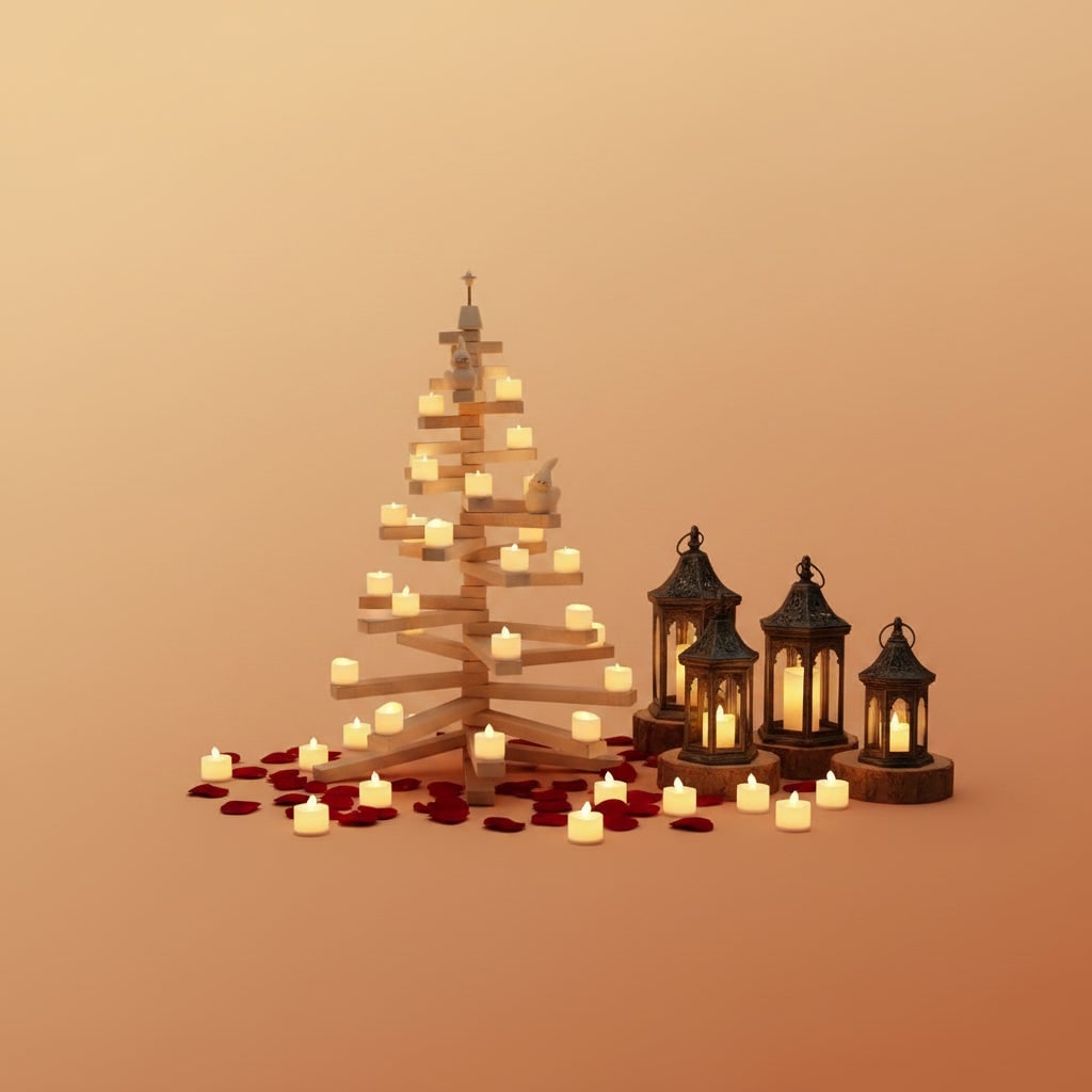 Thermabuild | Halloween Flameless LED Tea Lights Battery Operated Candles with Flickering Warm Glow and Flame