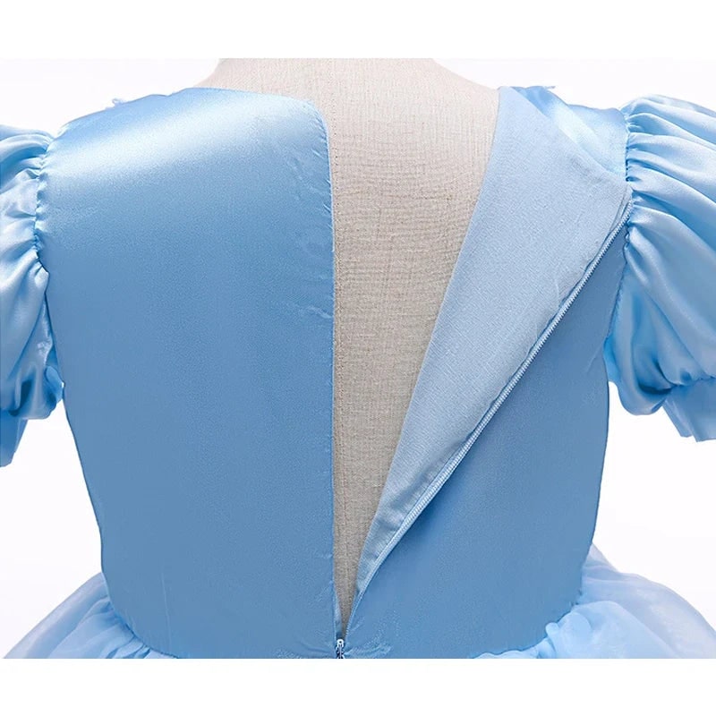 Thermabuild | Girls' Halloween Princess Dress for Party Costume with Puff Sleeves and Tulle Skirt