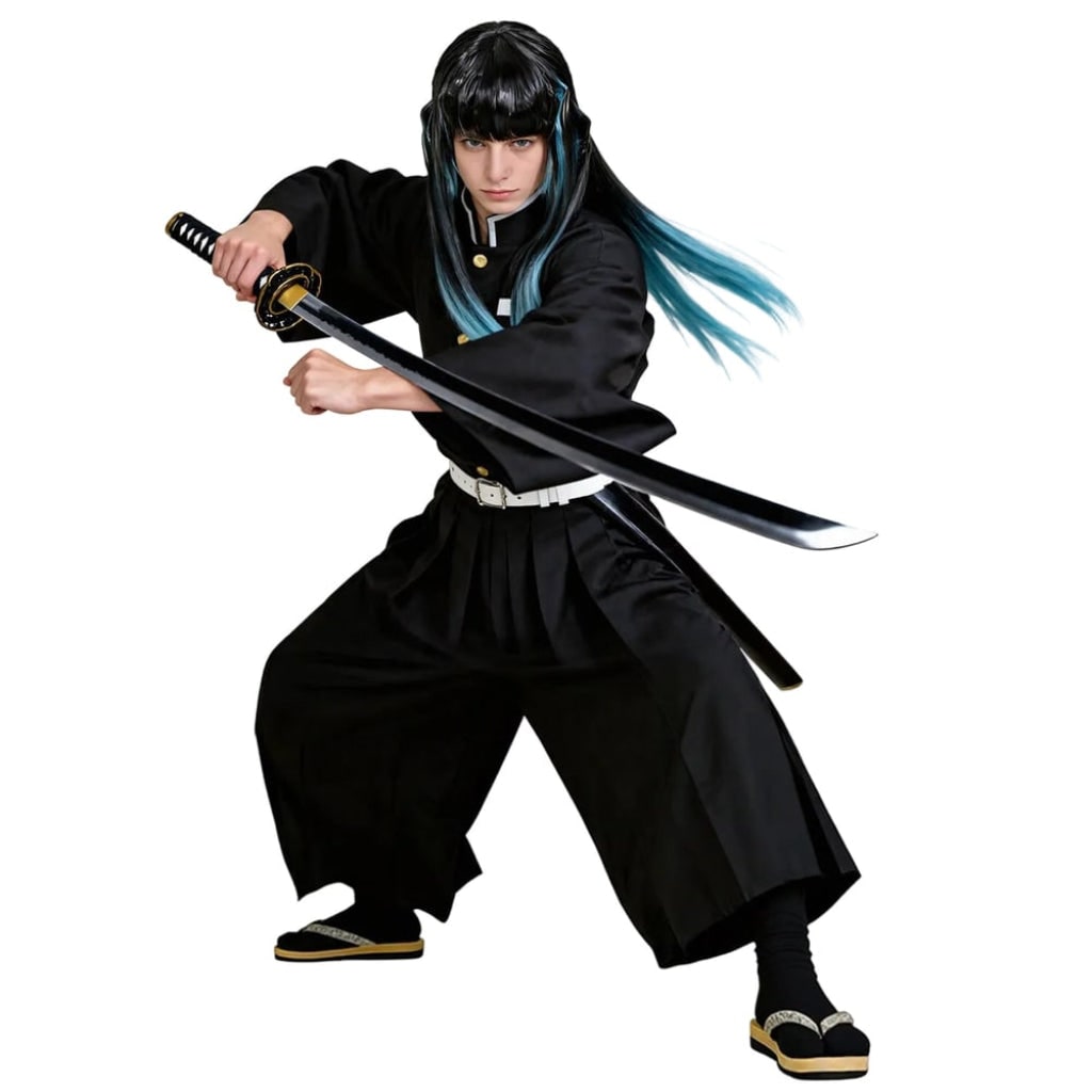 Thermabuild | Halloween Anime Cosplay Costume and Outfits with High Collar Wide Sleeves Samurai Style