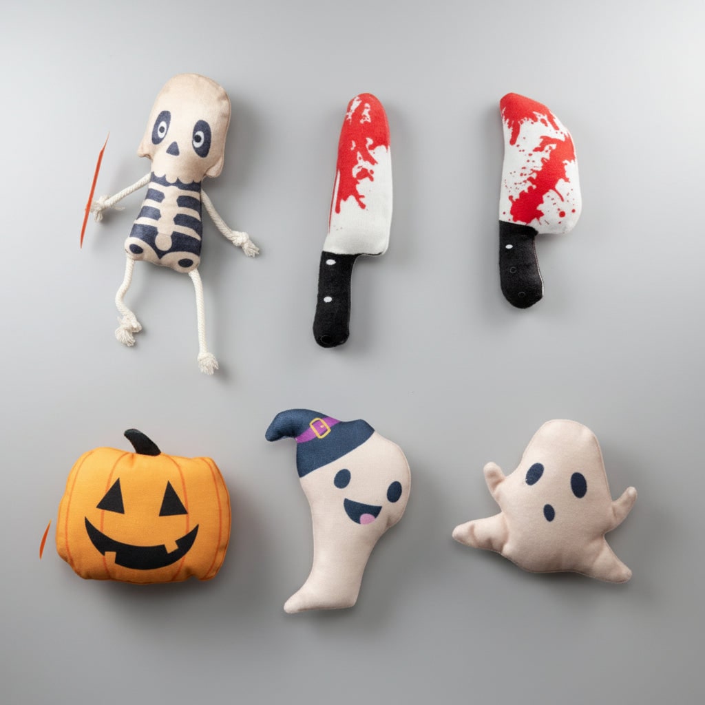 Thermabuild | Halloween Catnip Toys for Cats Interactive Plush Play with Spooky Shapes