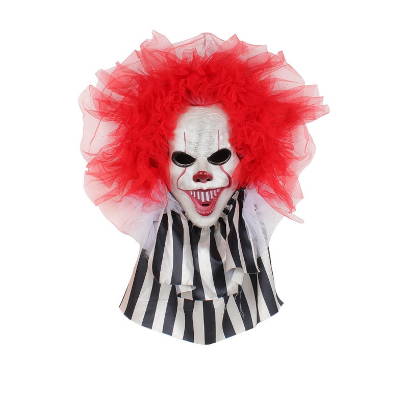 Thermabuild | Halloween Decorations Outdoor Door Hanger Scary Clown Wreath Front Decor Lights
