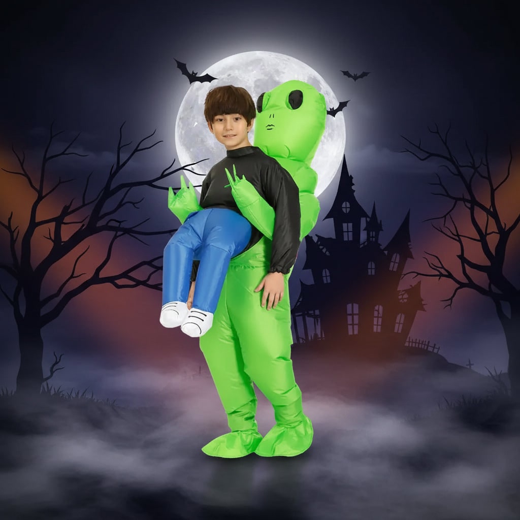Thermabuild | Halloween Inflatable Alien Costume with Dangling Legs and Air Blower Fan