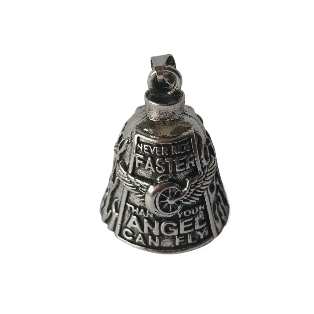 Thermabuild | Halloween Motorcycle Guardian Bell and Biker Bike Luck Charm with Winged Design and Attachment