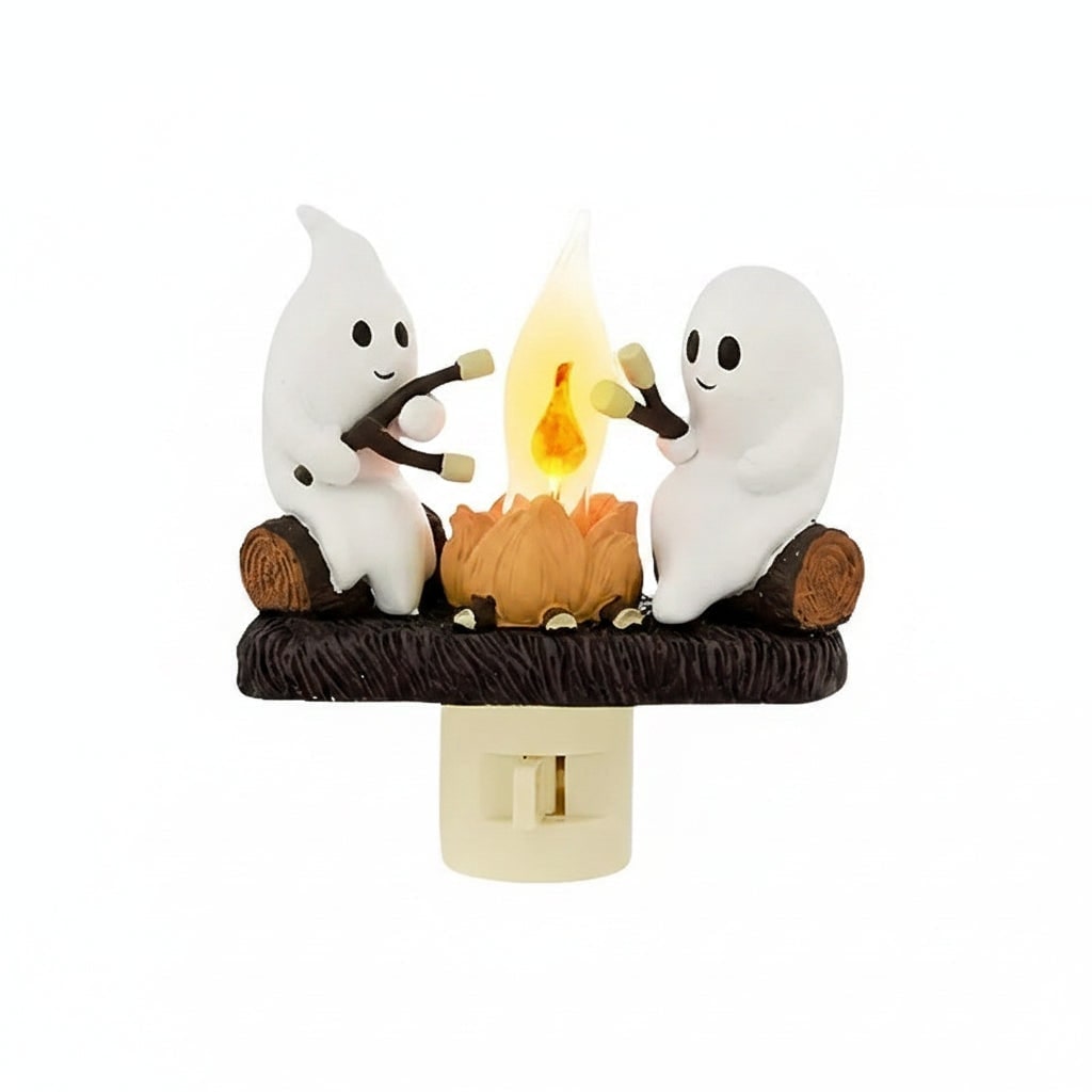 Thermabuild | Halloween Night Light Plug in Ghost Campfire LED Decoration for Room and Party
