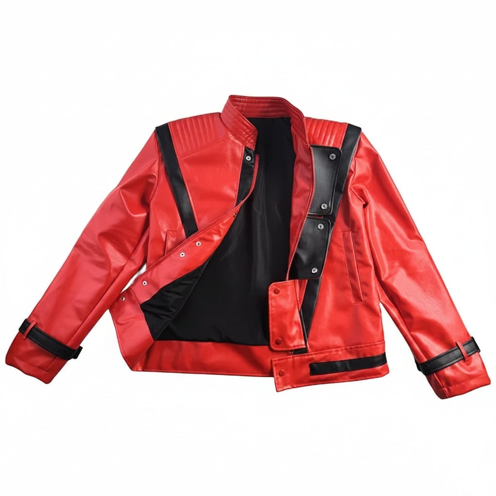 Thermabuild | Halloween Red Leather Biker Jacket