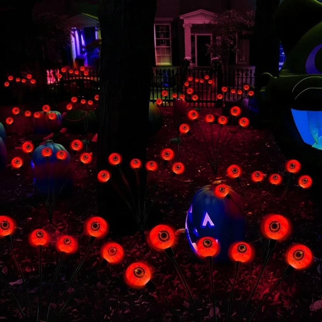Thermabuild | Halloween Solar Pathway and Garden Lights with LED Eyeball Stakes for Outdoor Yard Decoration