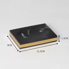 Thermabuild | Elegant Black Marble Accent Tray for Luxury Bathroom Decor