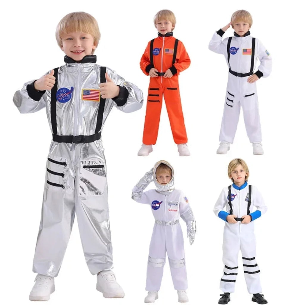 Thermabuild | Kids' Halloween Astronaut Suit Costume for Space Patches and Jumpsuit Design Female