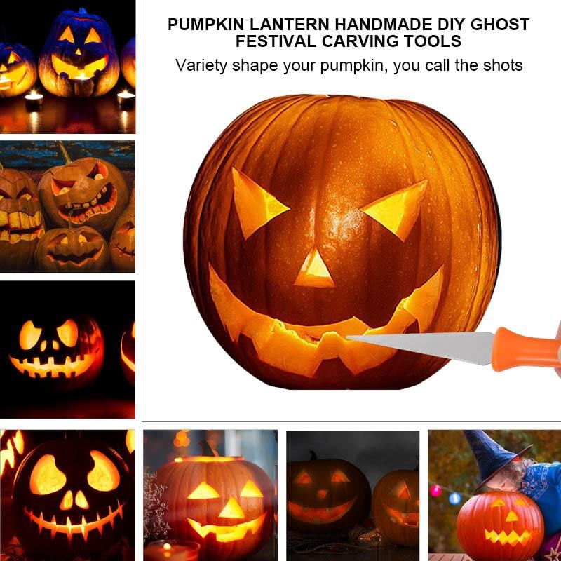 Thermabuild | Kids' Halloween Pumpkin Carving Kit with Tools and Supplies 8-Piece Stainless Steel Set