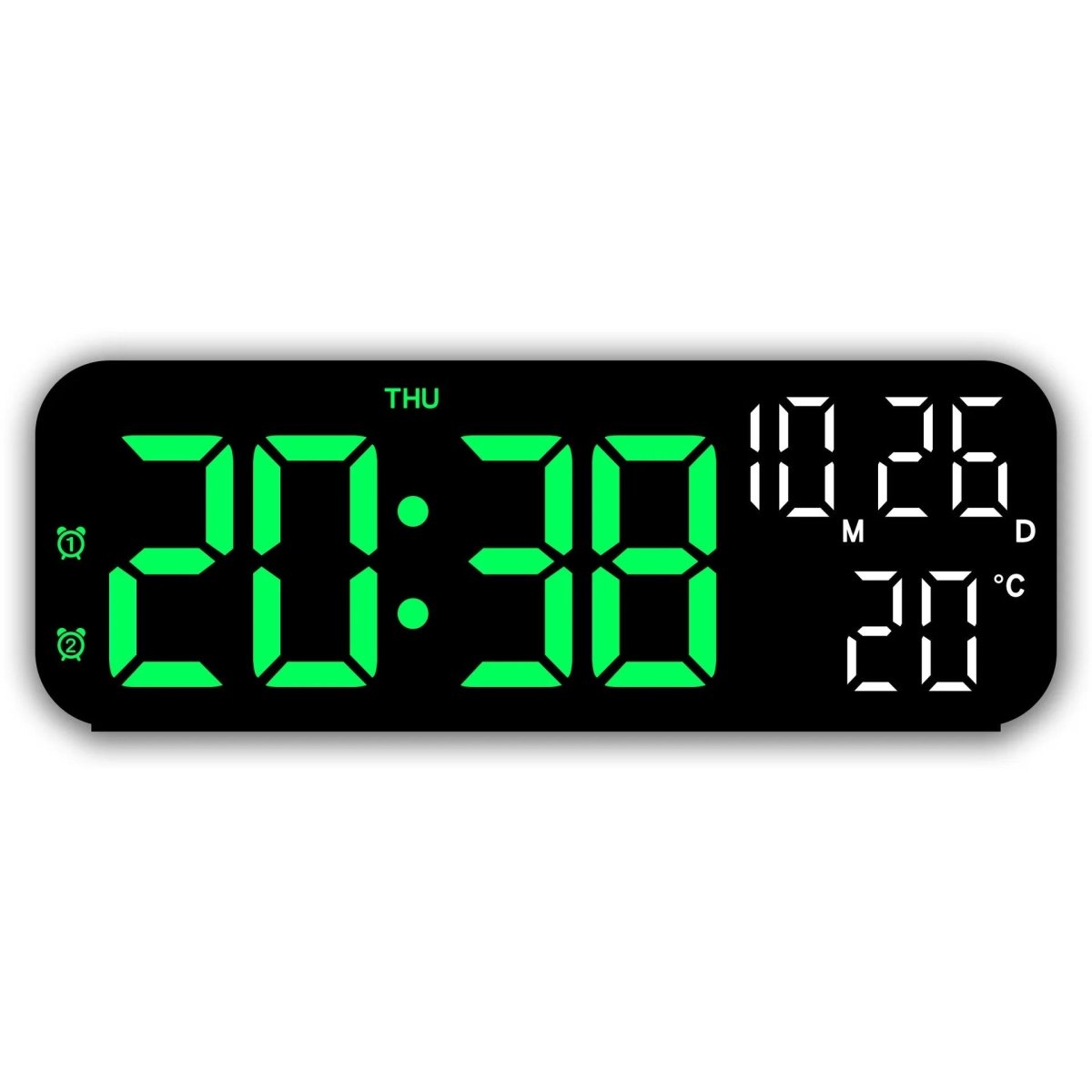 Thermabuild | LED Digital Alarm Clock with Voice Control & Temperature Display