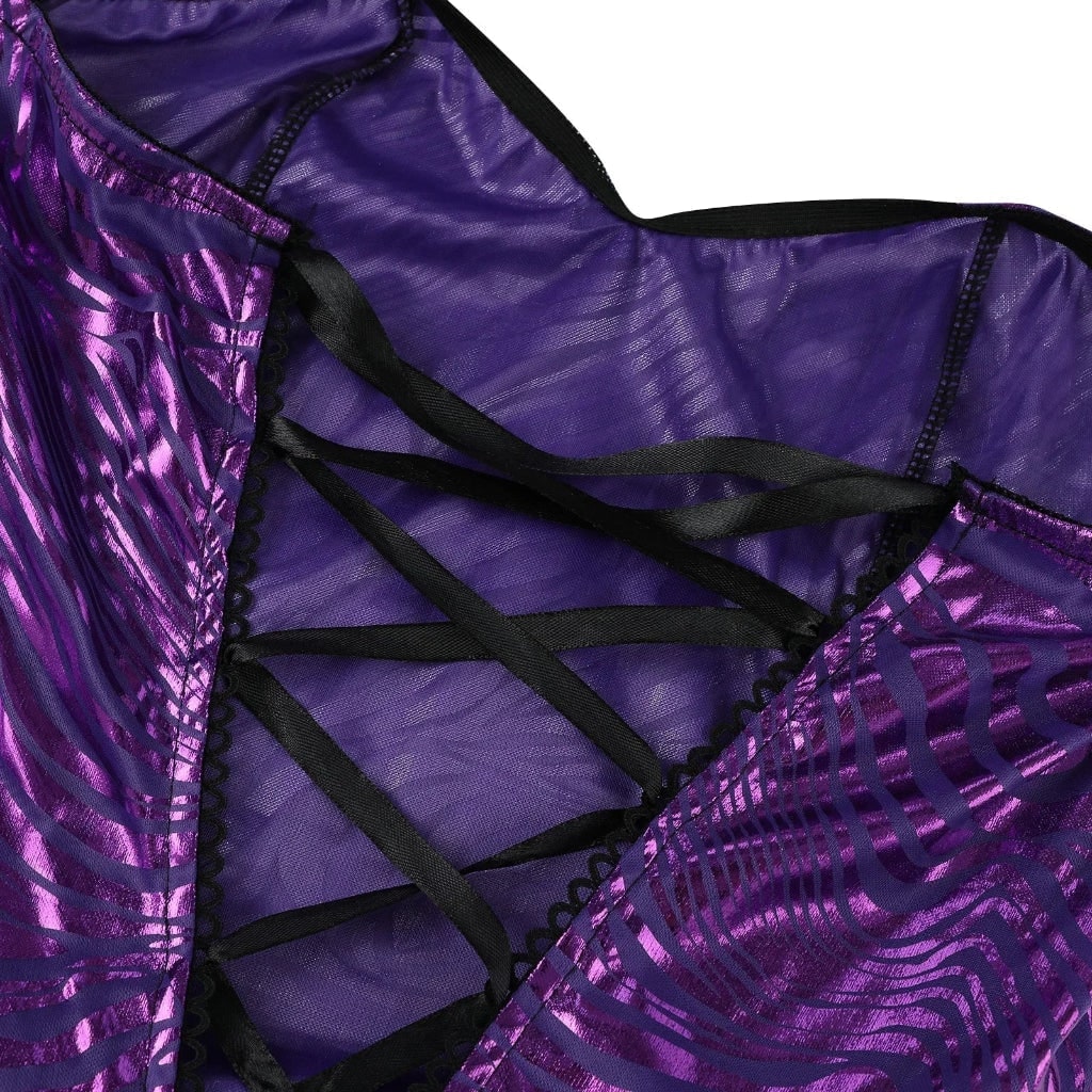 Thermabuild | Women's Halloween Mermaid Costume Dress with Sequins Strapless Sweetheart Neckline and Lace-Up Corset Back