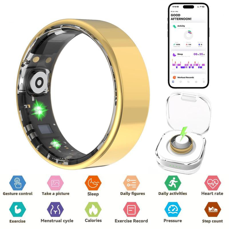 Thermabuild | Smart Ring Activity and Sleep Tracker with Heart Rate, Blood Oxygen and Temperature Monitoring