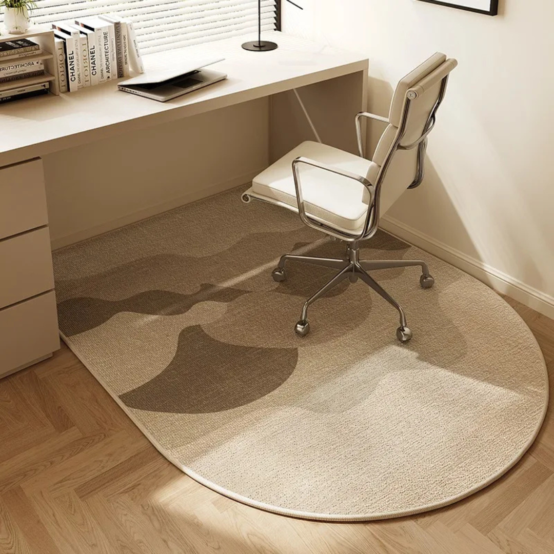 Thermabuild | Unisex Velvet Office Chair Mat for Hardwood Floors - Non-Slip Short-Pile Desk Floor Protector - Protective Rolling Chair Rug for Home and Office