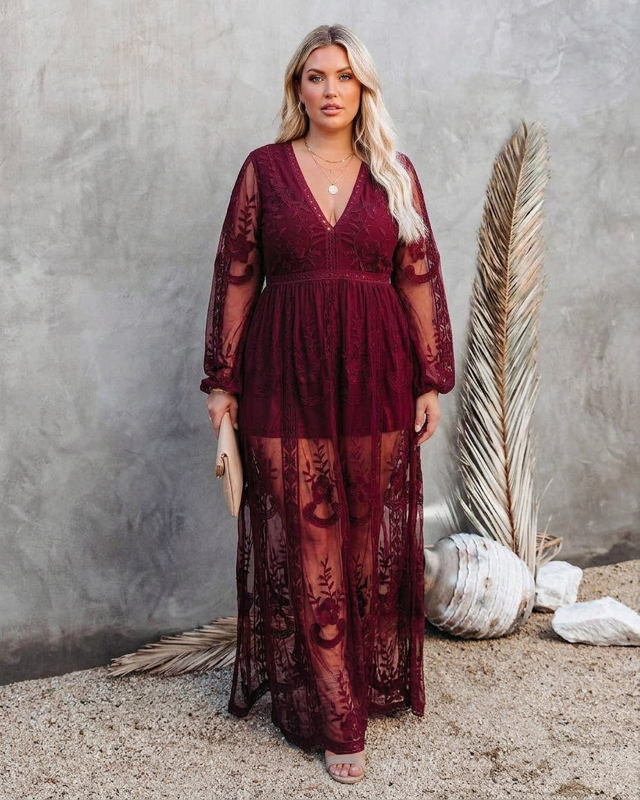 Thermabuild | V-Neck Floor-Length Dress