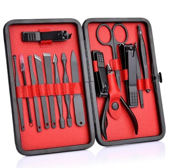 Thermabuild | 15 Piece Professional Manicure Set With Travel Case