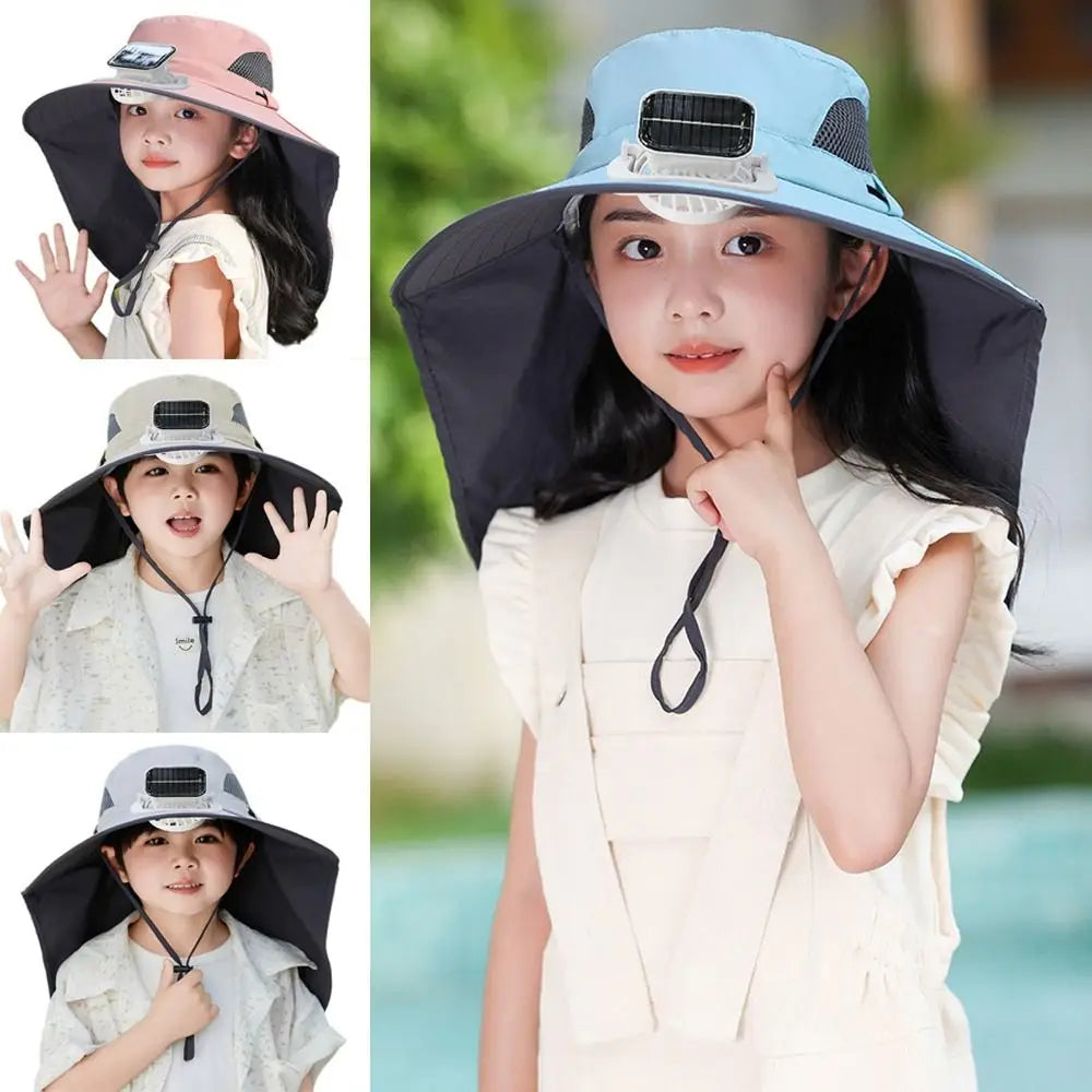 Thermabuild | Adjustable Kids Solar Fan Hat