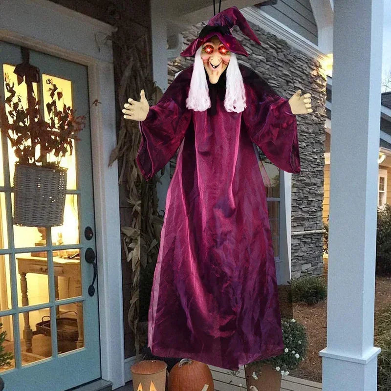 Thermabuild | Animated Halloween Witch Decor with Sound and Glowing Eyes
