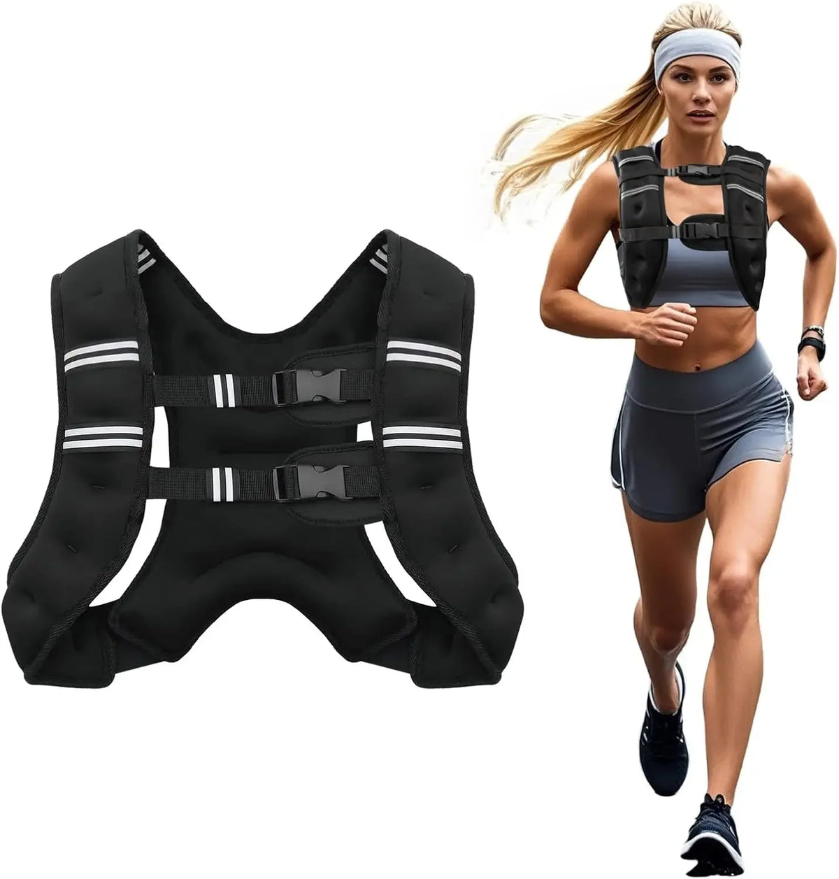 Thermabuild | Adjustable Weighted Vest with Reflective Stripes
