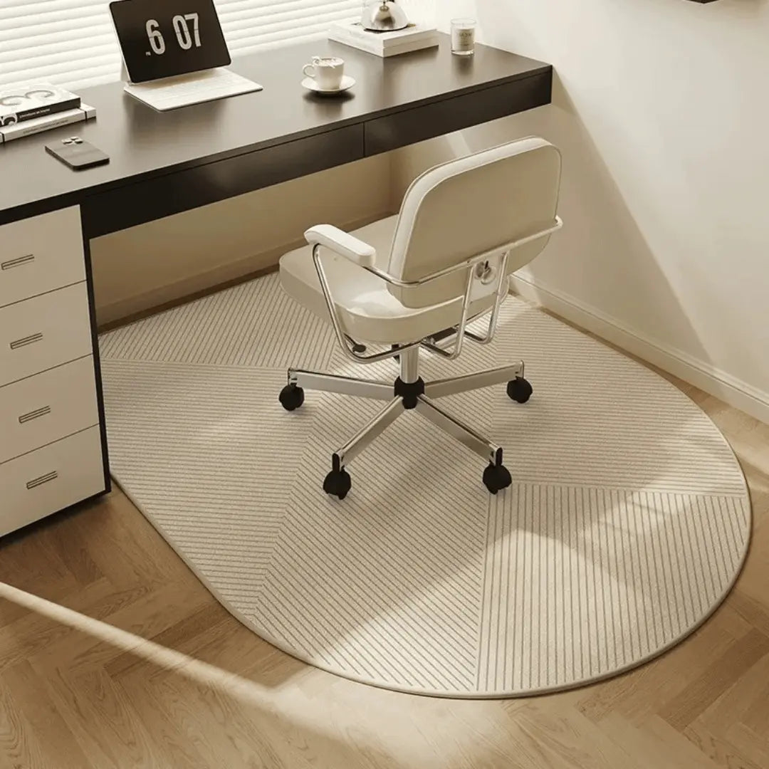 Thermabuild | Unisex Velvet Office Chair Mat for Hardwood Floors - Non-Slip Short-Pile Desk Floor Protector - Protective Rolling Chair Rug for Home and Office