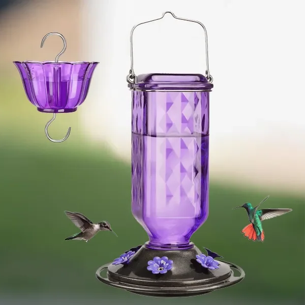 Thermabuild | 24oz Leak Proof Glass Hummingbird Feeder