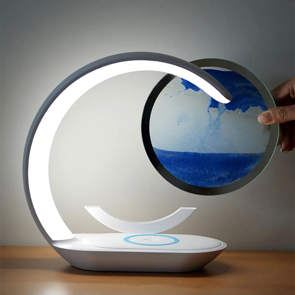 Thermabuild | 3D Sand Art Table Lamp with Wireless Charger