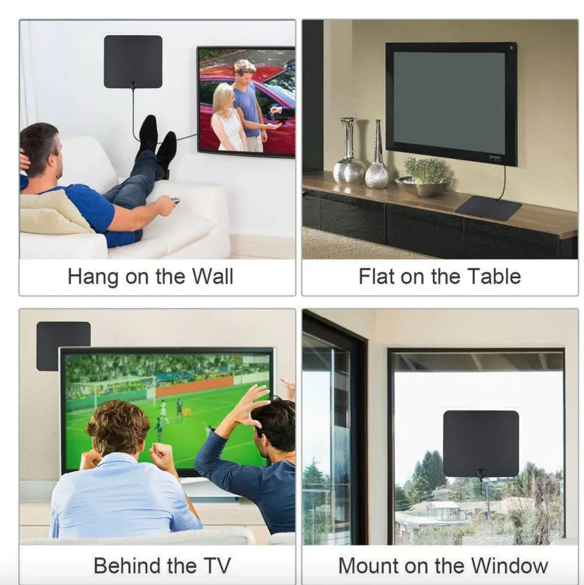 Thermabuild | 300 Miles Indoor Digital Amplified HDTV Antenna W/ Signal Booster