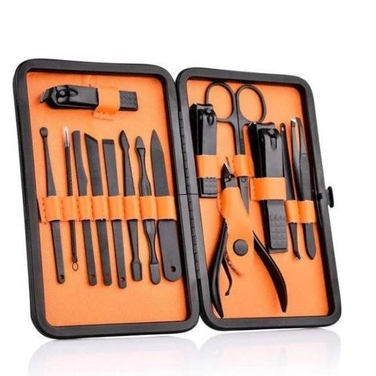 Thermabuild | 15 Piece Professional Manicure Set With Travel Case