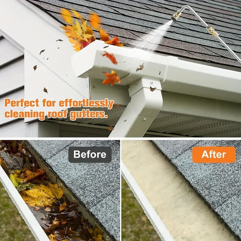 Thermabuild | 4000 PSI Telescoping High Pressure Washer Wand Set for Gutter & Roof Drainage & Walls Cleaning