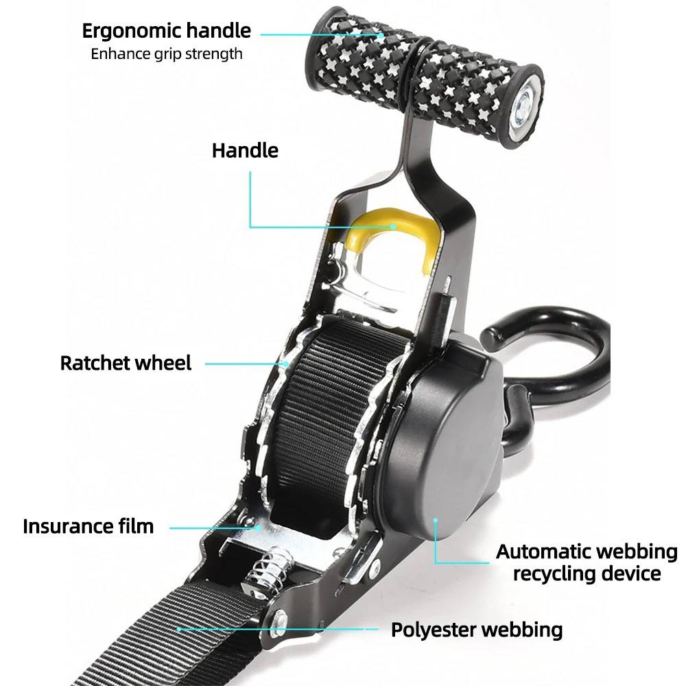 Thermabuild | 2-set Retractable Ratchet Straps