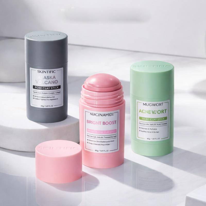 Thermabuild | Clay Mask Stick for Deep Pore Cleansing – Kaolin Face Mask with Roller Ball Applicator