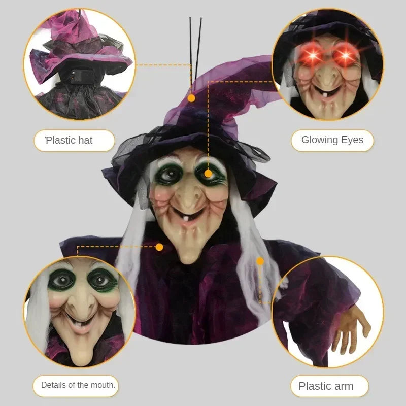 Thermabuild | Animated Halloween Witch Decor with Sound and Glowing Eyes