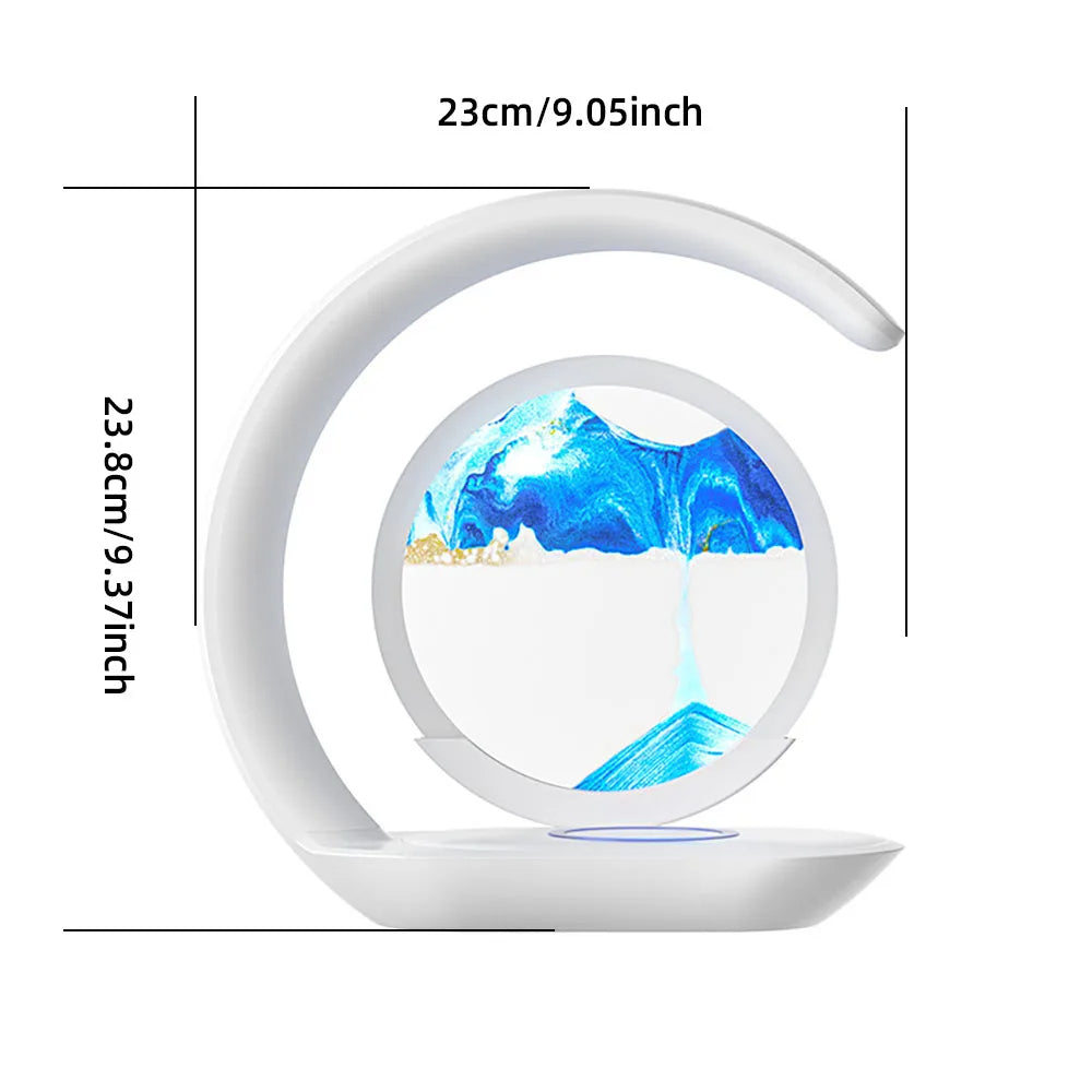 Thermabuild | 3D Sand Art Table Lamp with Wireless Charger