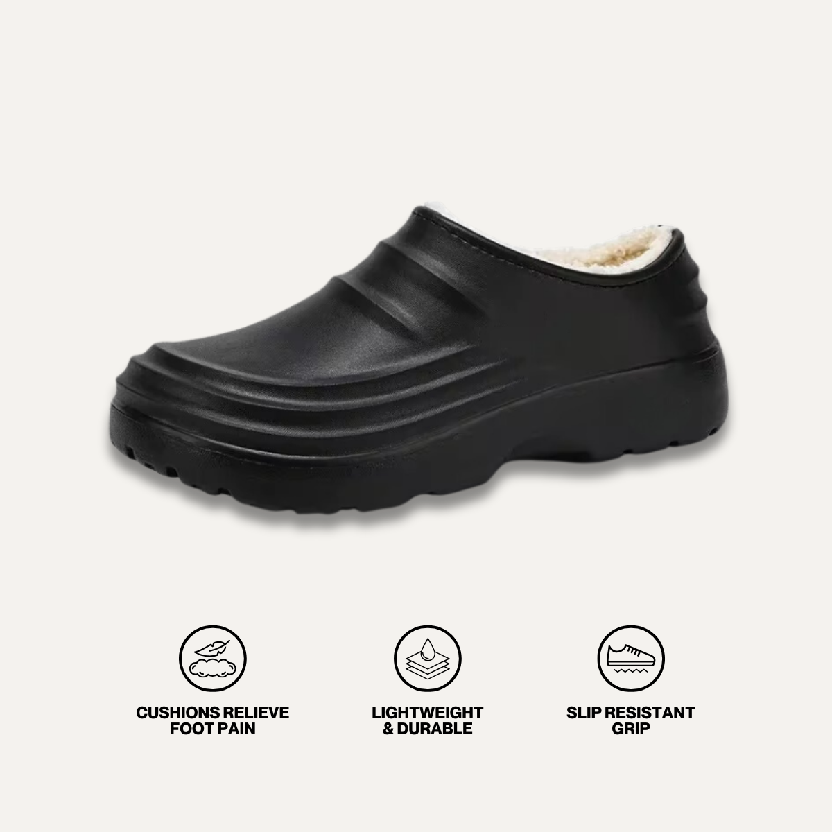 Thermabuild | Torrey Fuzzy Non-Slip Comfort Clogs – Cozy Fit