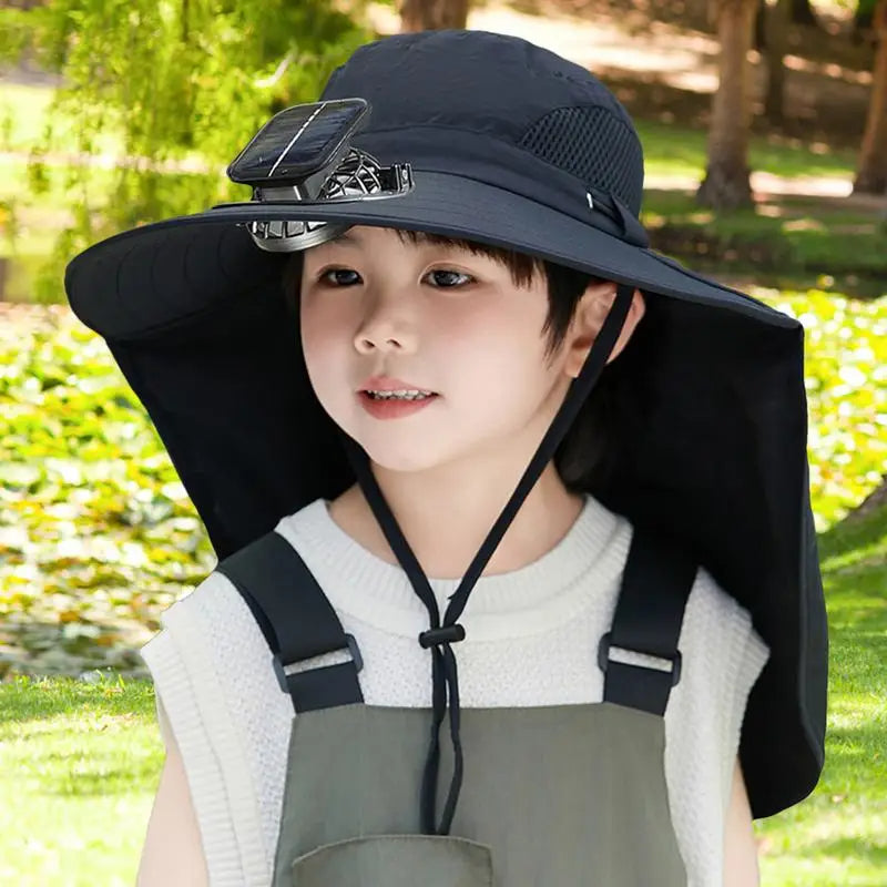 Thermabuild | Adjustable Kids Solar Fan Hat