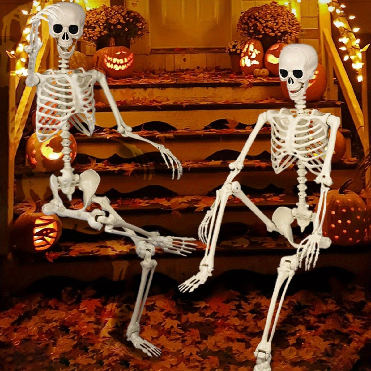 Thermabuild | Large 5.5ft Halloween Skeleton Posable Outdoor Display Figure
