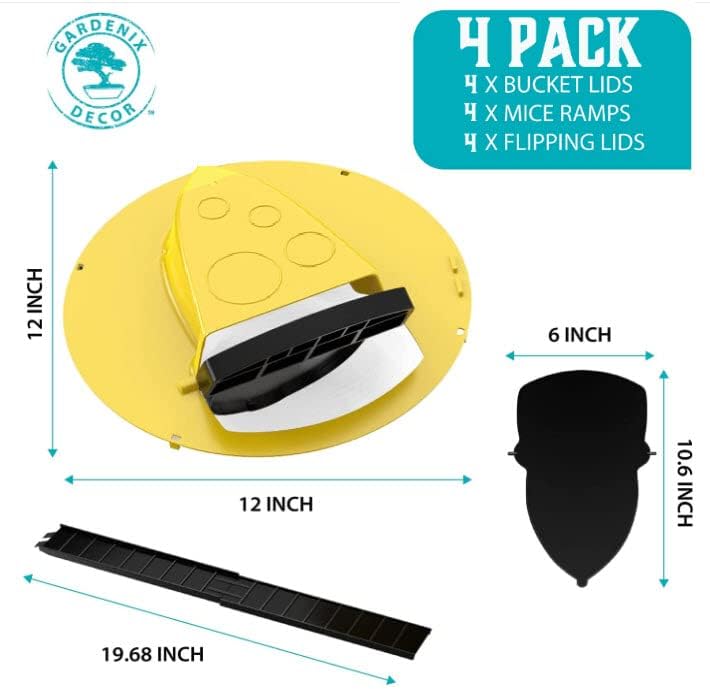 Thermabuild | 4-Pack Bucket Lid Mouse Trap