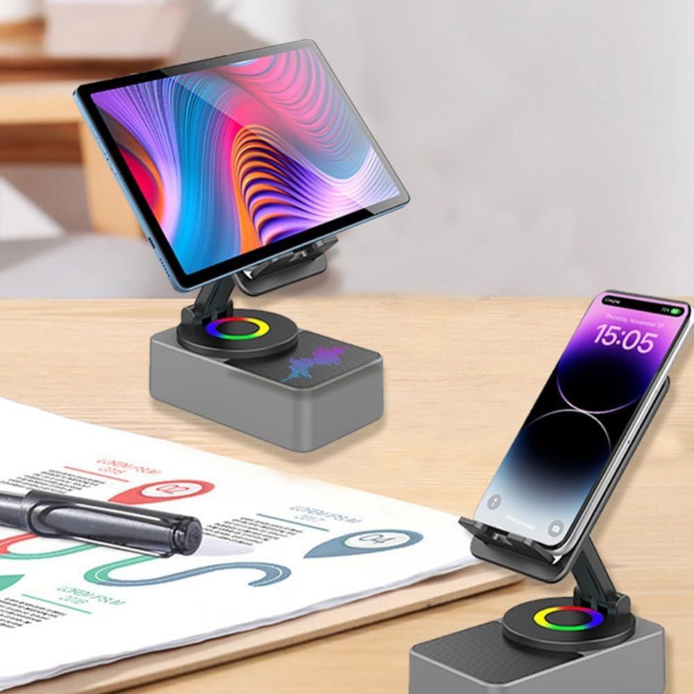 Thermabuild | 4-in-1 Phone Stand with Bluetooth Speaker