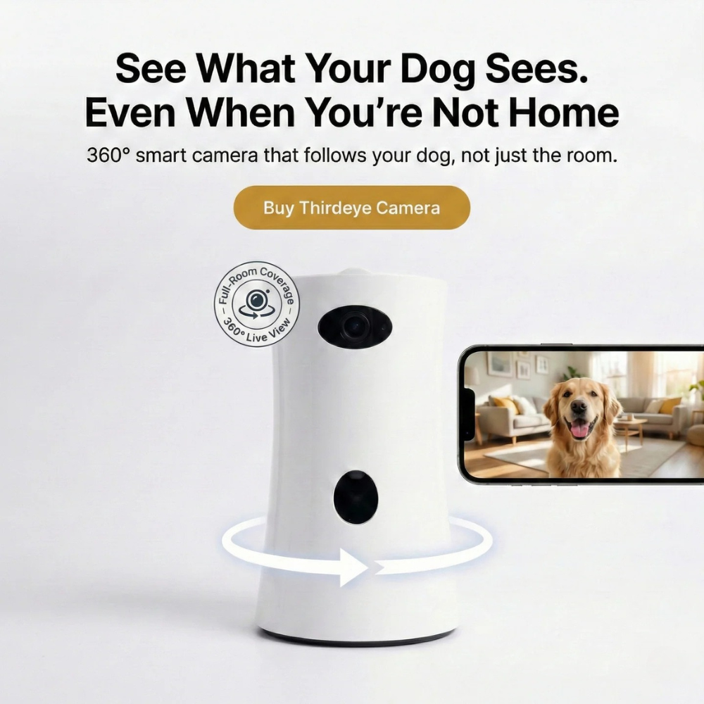Thermabuild | Smart WiFi Automatic Dog Feeder with 360 Degree Rotating HD Camera - App Controlled Treat Dispenser and Two-Way Audio for Cats and Dogs - Unisex