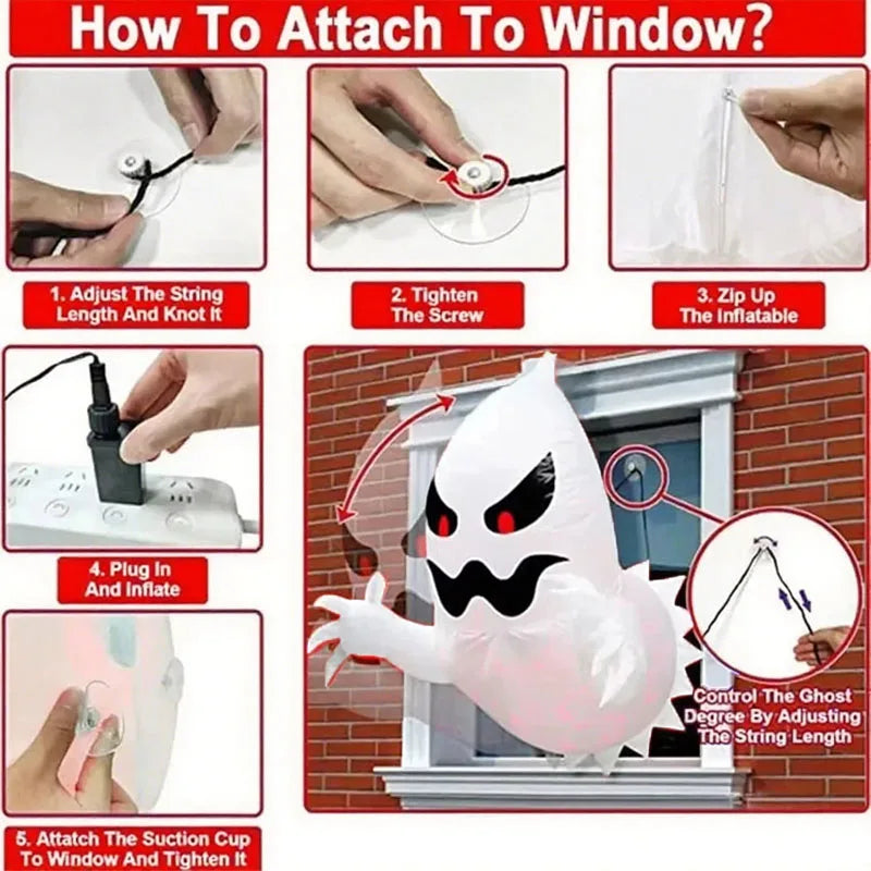 Thermabuild | 4.59ft Inflatable Halloween Ghost Decoration