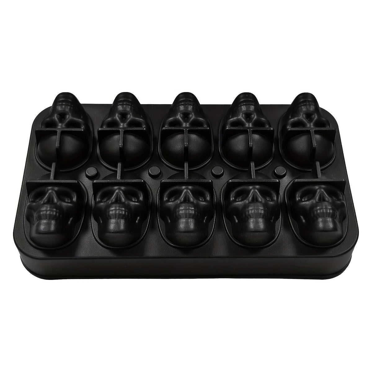 Thermabuild | Silicone Skull Ice Cube Maker Tray with Large Reusable Mold for Drinks and Whiskey Ball