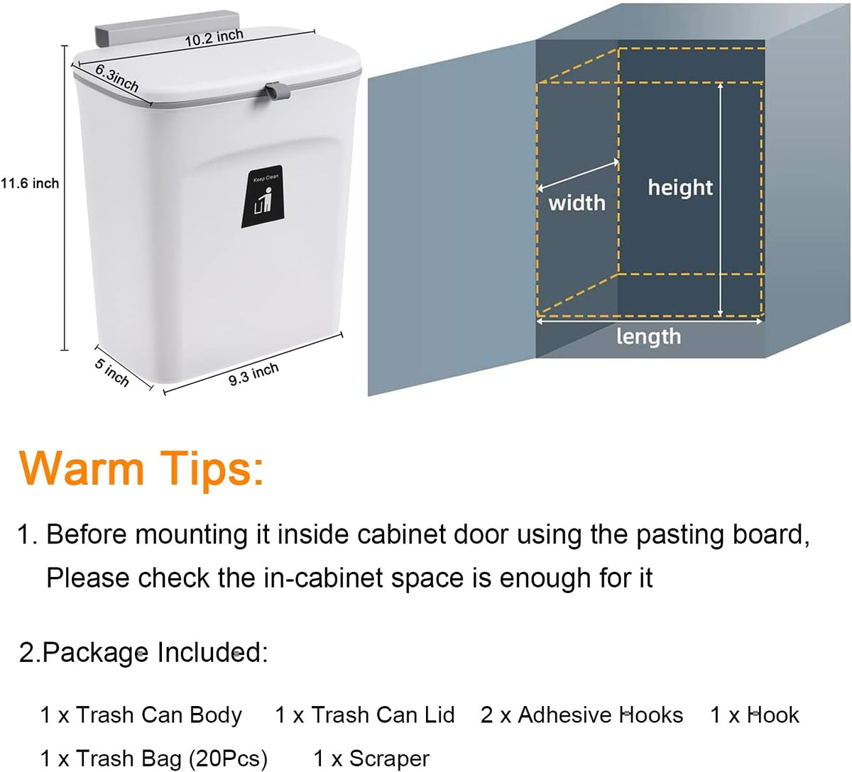 Thermabuild | 2.4 Gallon Kitchen Compost Bin For Counter Top Or Under Sink