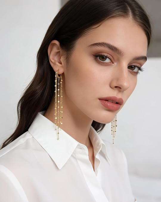 Thermabuild | 14K Gold-Plated Long Tassel Earrings