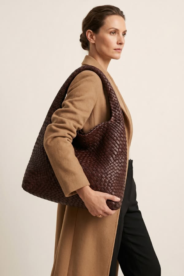 Thermabuild | Woven Leather work bag for ladies