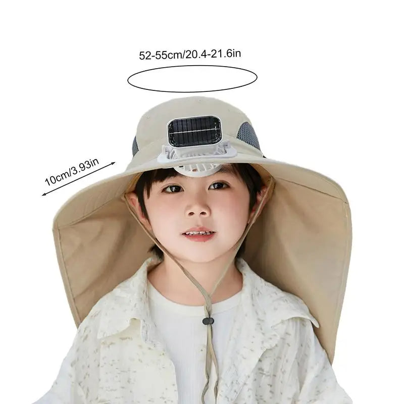 Thermabuild | Adjustable Kids Solar Fan Hat
