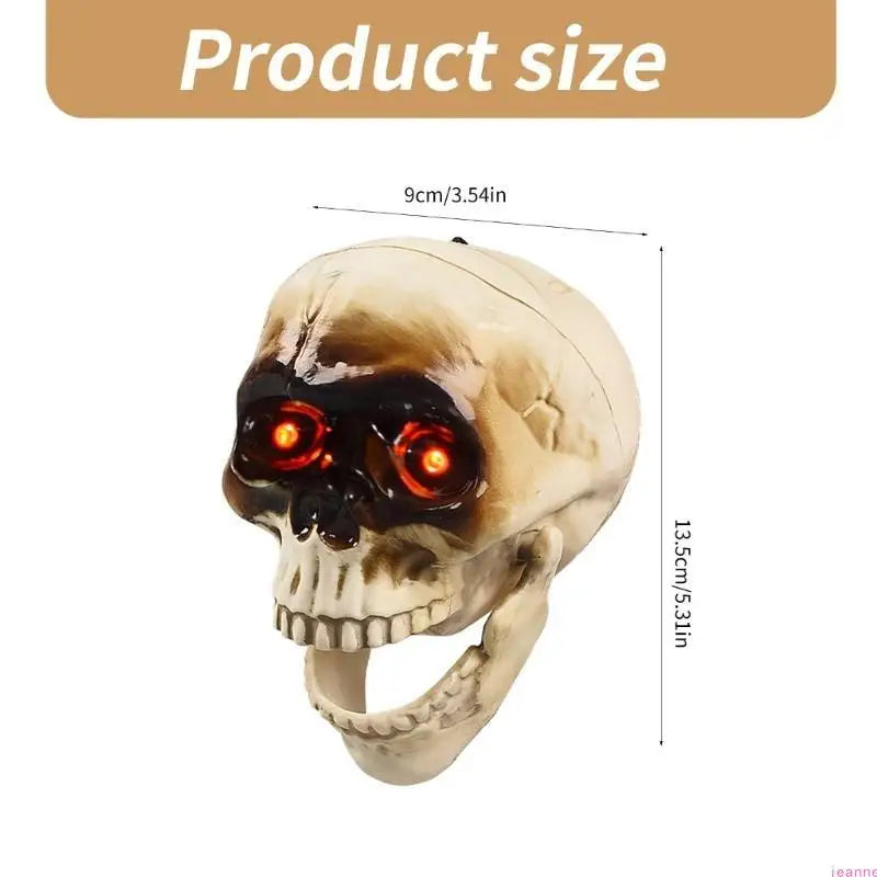 Thermabuild | Animated Halloween Skeleton Head with Flashing Eyes