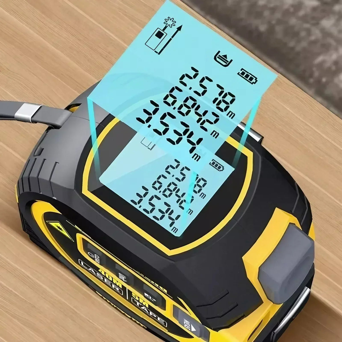 Thermabuild | 3-In-1 Laser Tape Measure 40/60M Meters Infrared