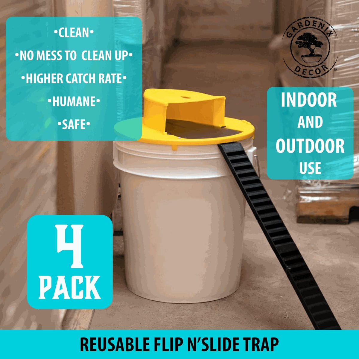 Thermabuild | 4-Pack Bucket Lid Mouse Trap