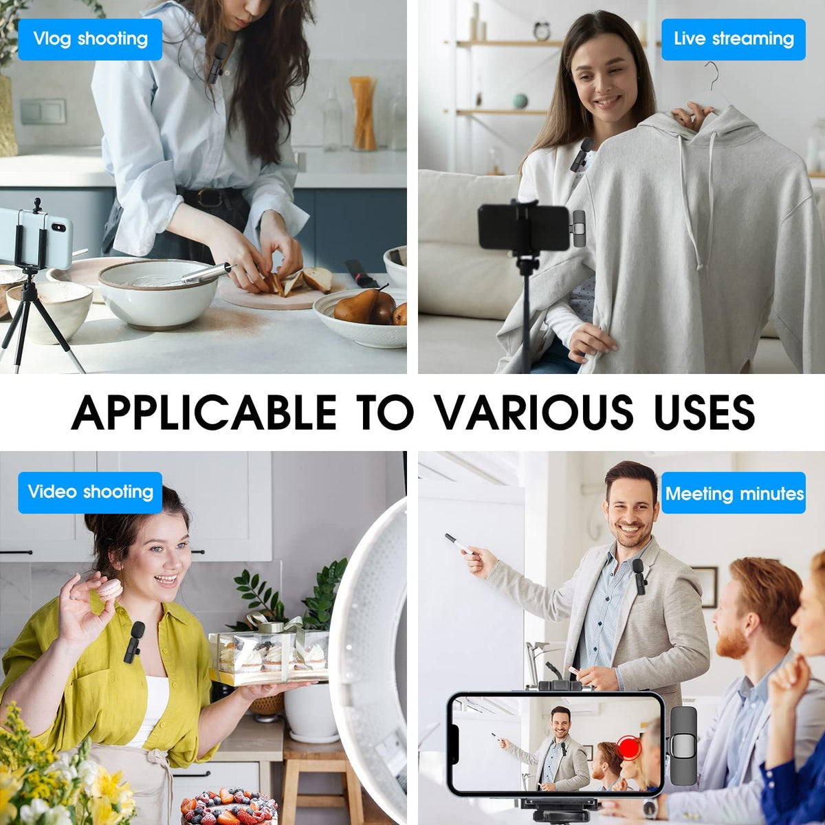 Thermabuild | 2 Pack Wireless Microphone For Iphone Ipad